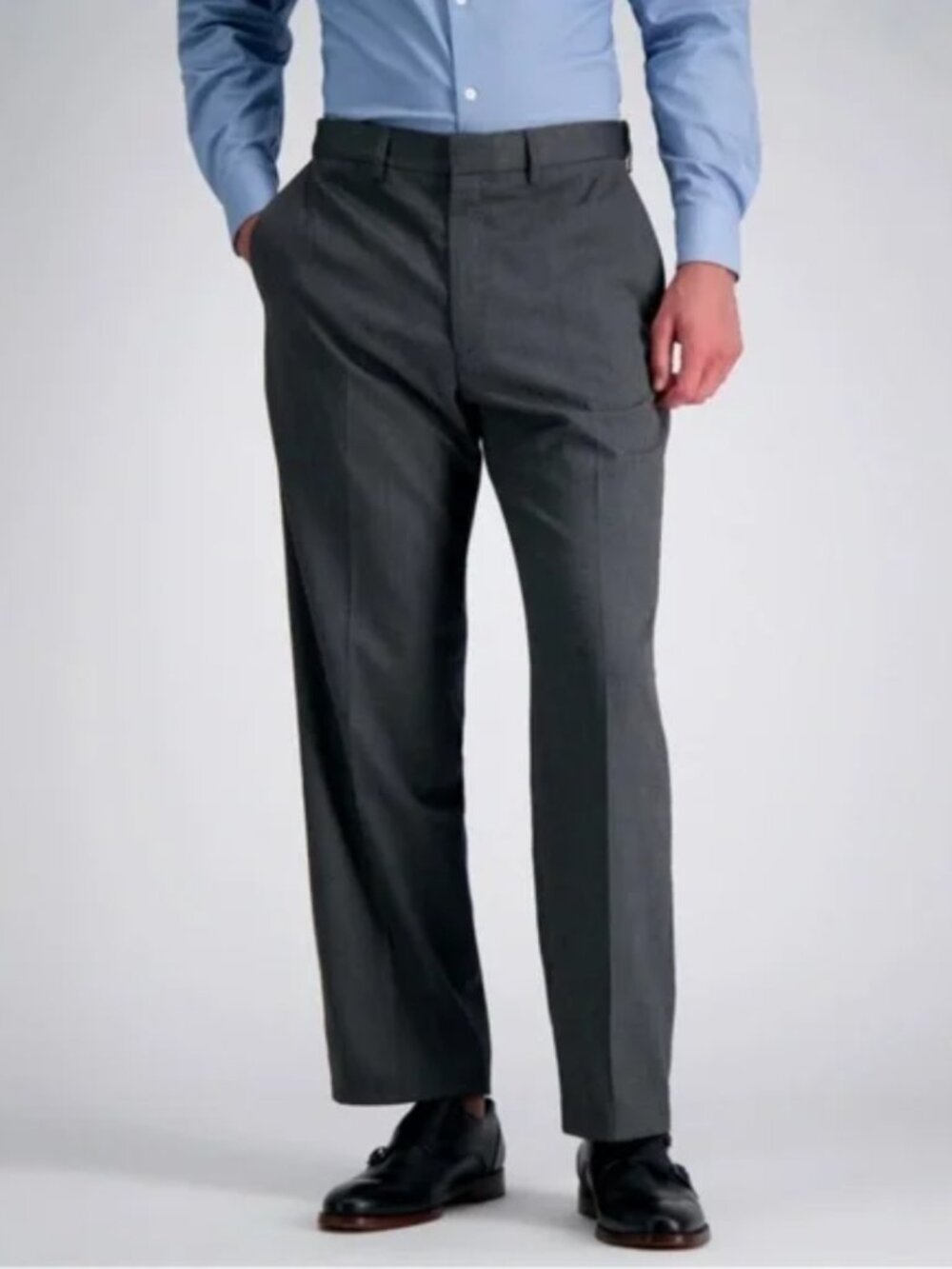 J. M. HAGGAR Men's Dark Gray Dress Pants: Size 28W/30L